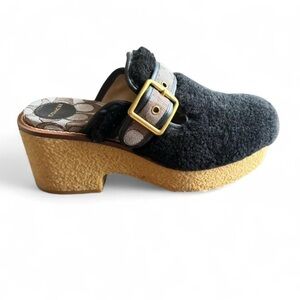 Coach Black and Gold Mules